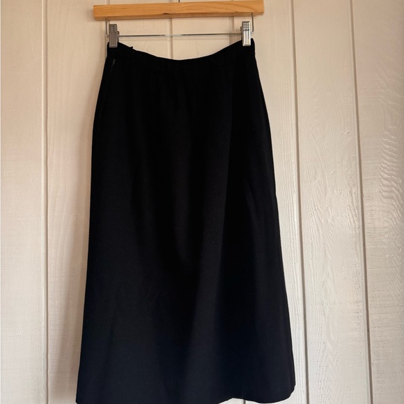 Vintage Albert Nipon Black Pleated Skirt - Picture 5 of 6
